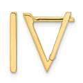 14K Polished Triangle Hoop Earrings