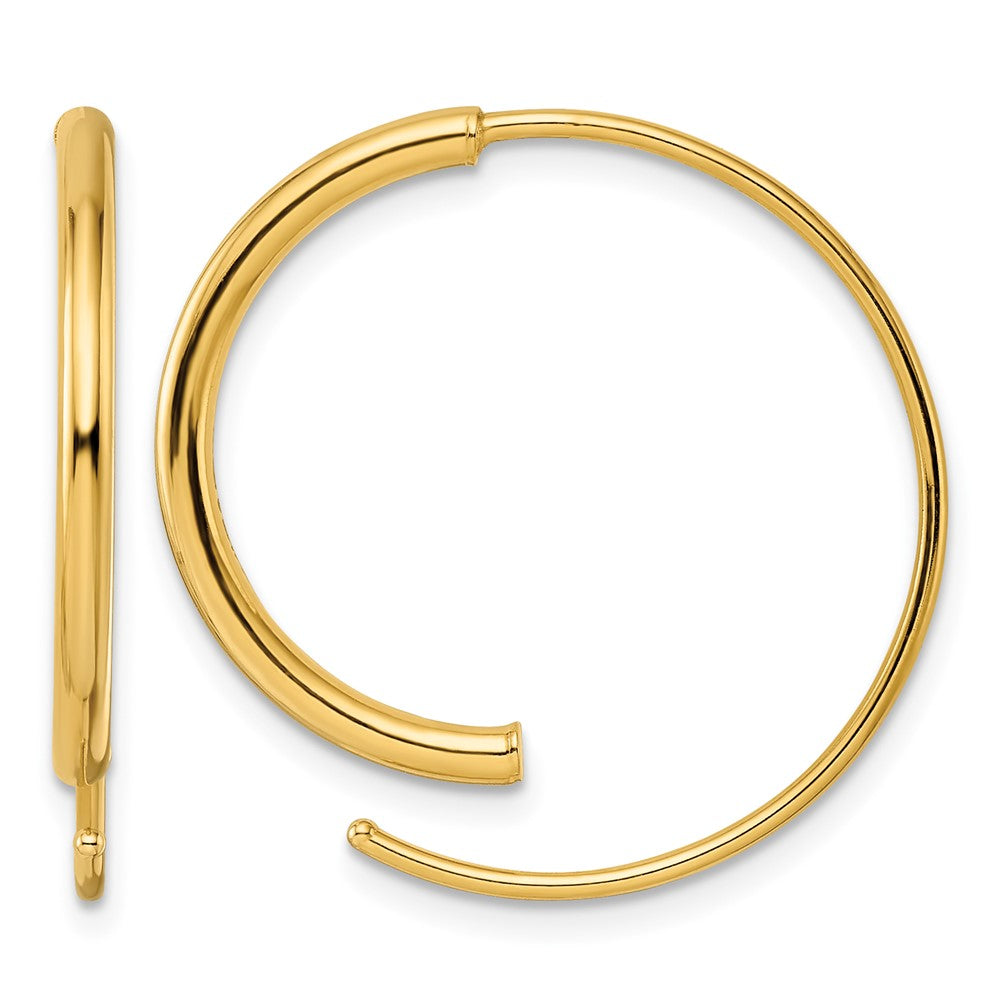 14k Polished Threader Earrings