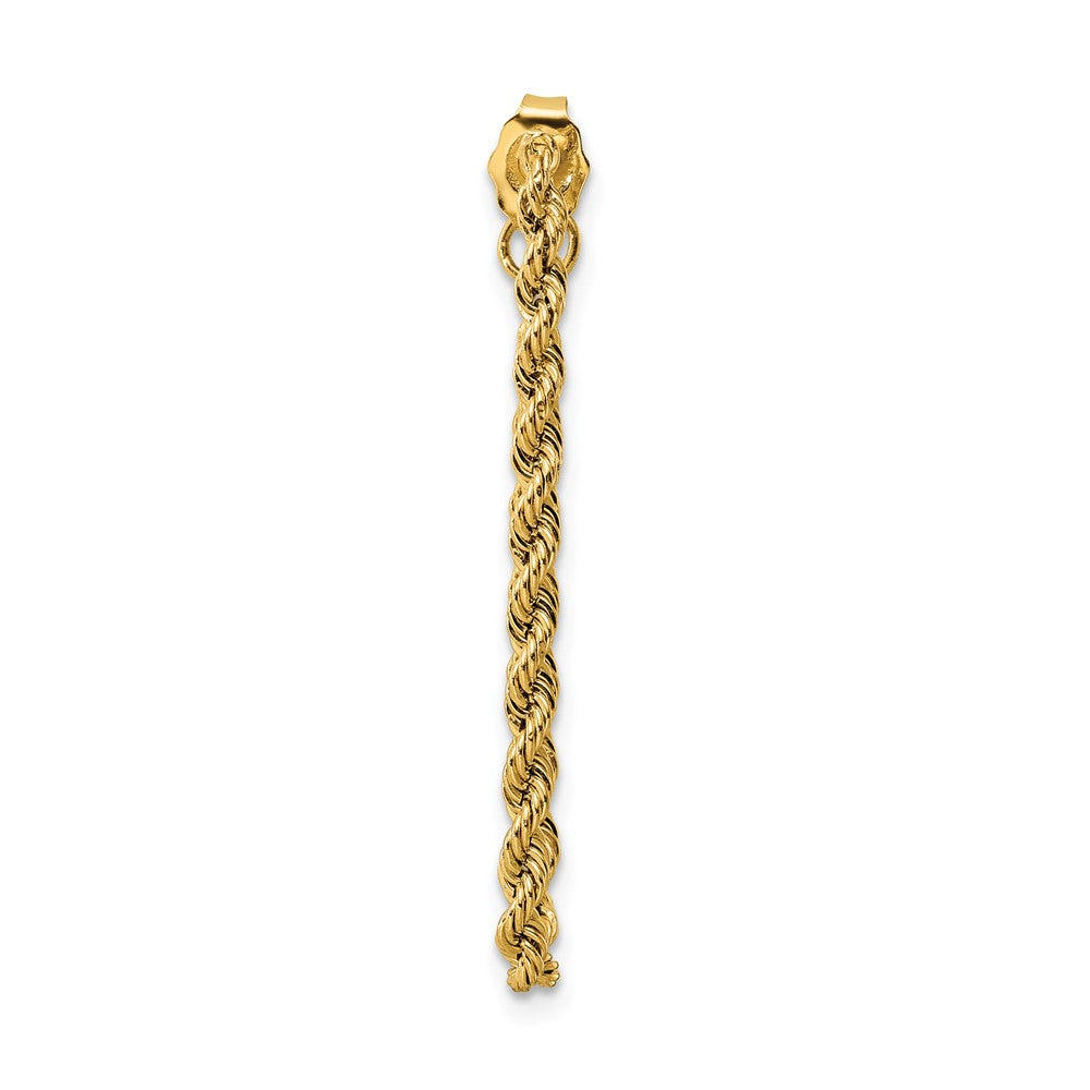 Single 14k Polished Rope Dangle Earring