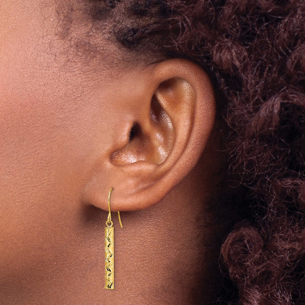 14k Polished Dangle Earrings