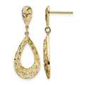 14k D/C Dangle Post Earrings