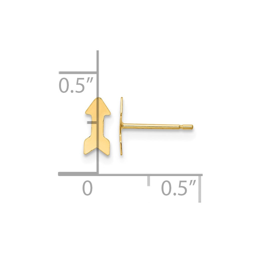 14K Polished Arrow Post Earrings