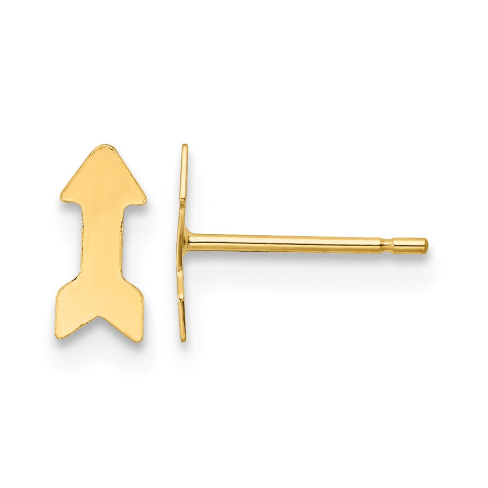 14K Polished Arrow Post Earrings