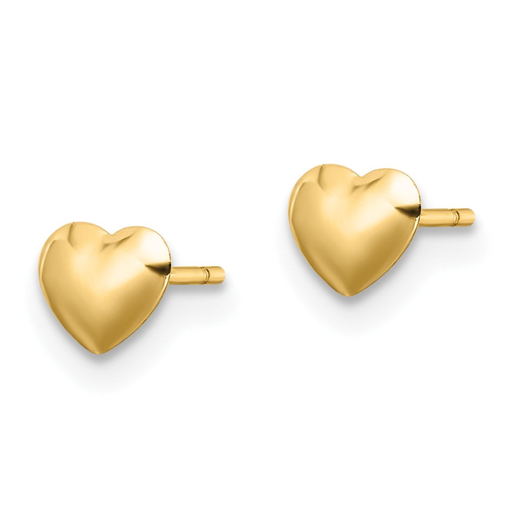 14K Polished Heart Post Stud Earrings