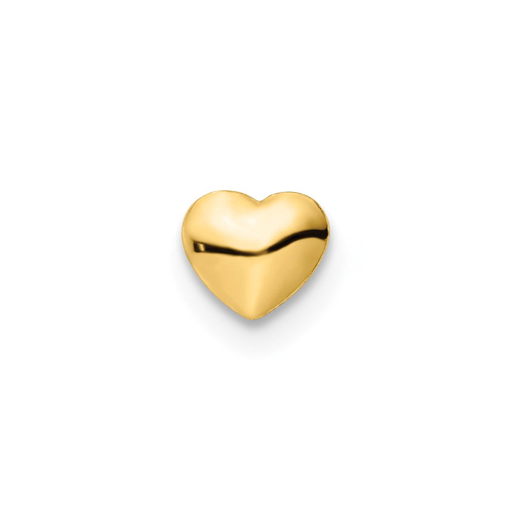 Single 14K Polished Heart Post Stud Earring