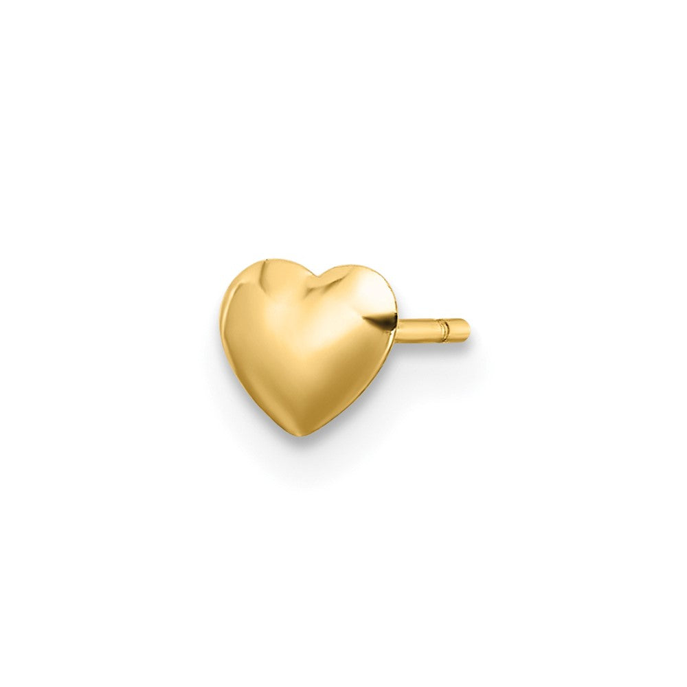 Single 14K Polished Heart Post Stud Earring