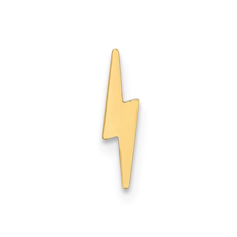 Single 14K Polished Lightning Bolt Post Earring