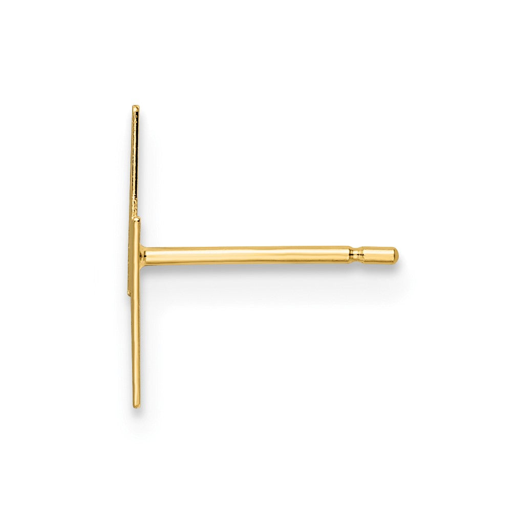 Single 14K Polished Lightning Bolt Post Earring