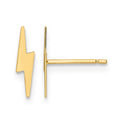 14K Polished Lightning Bolt Post Earrings