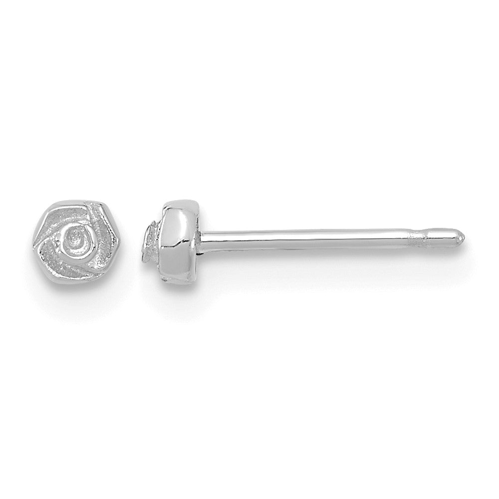 14KW Polished Rose Post Earrings