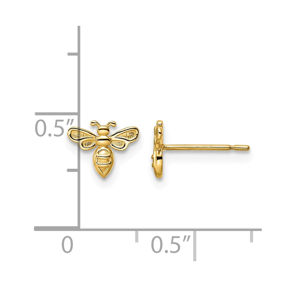 14k Bumble Bee Post Earrings