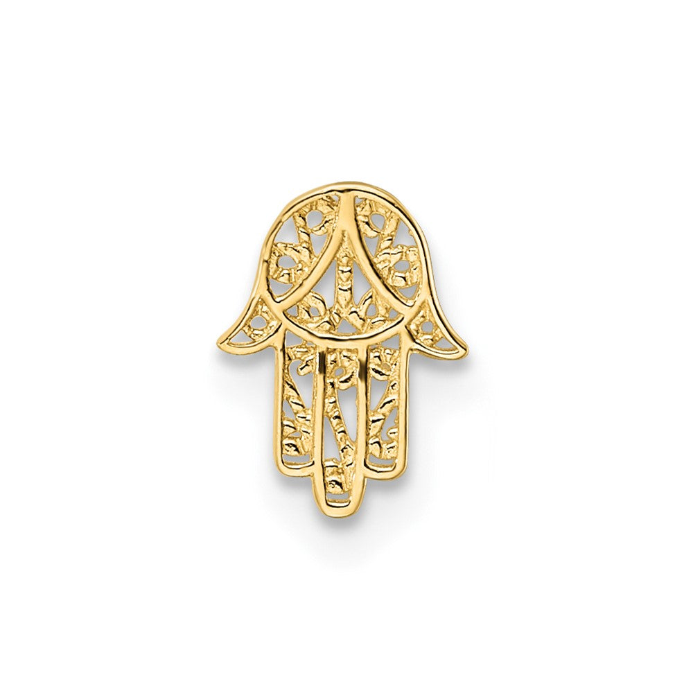 Single 14k Hamsa Post Earring