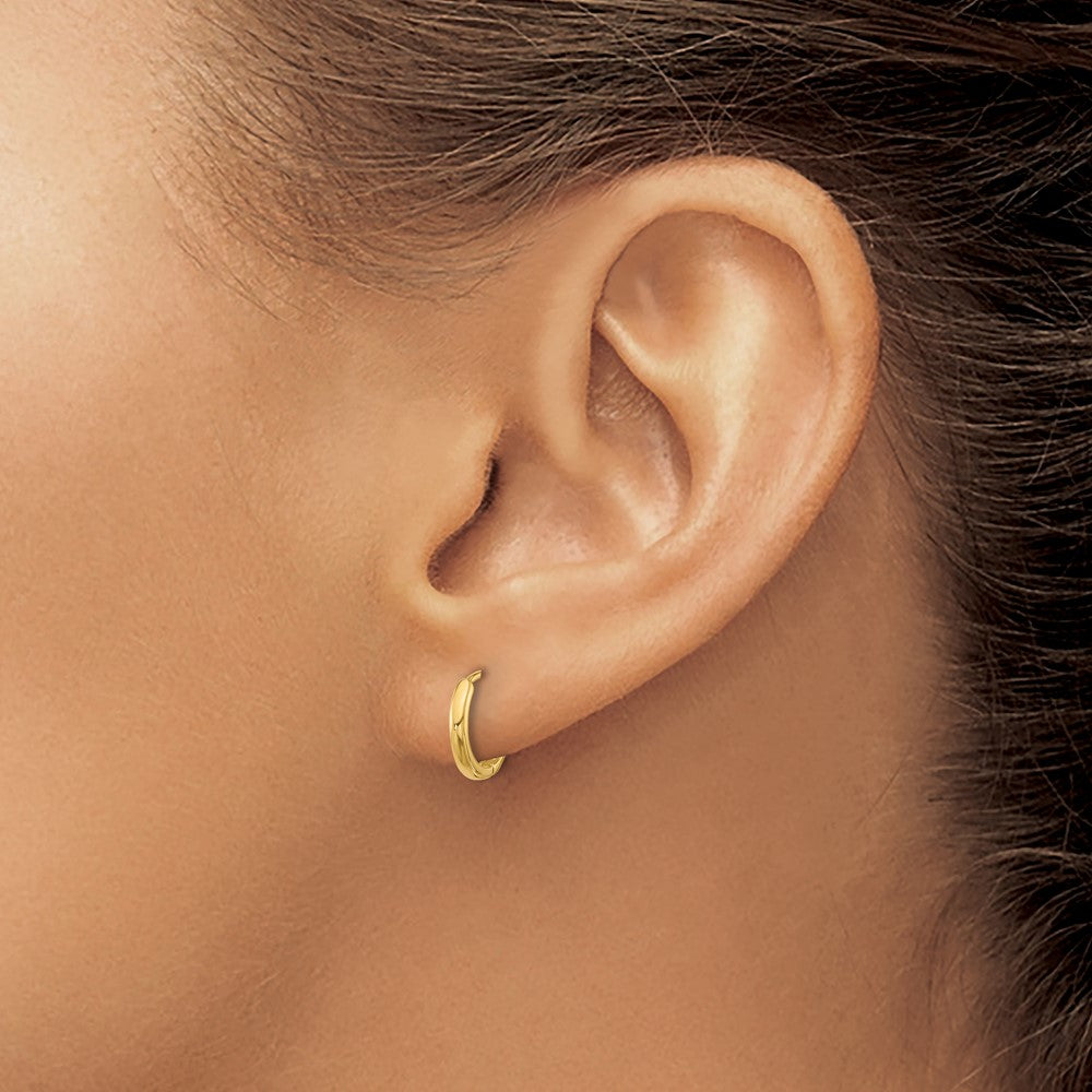 14K Hinged Hoop Earrings
