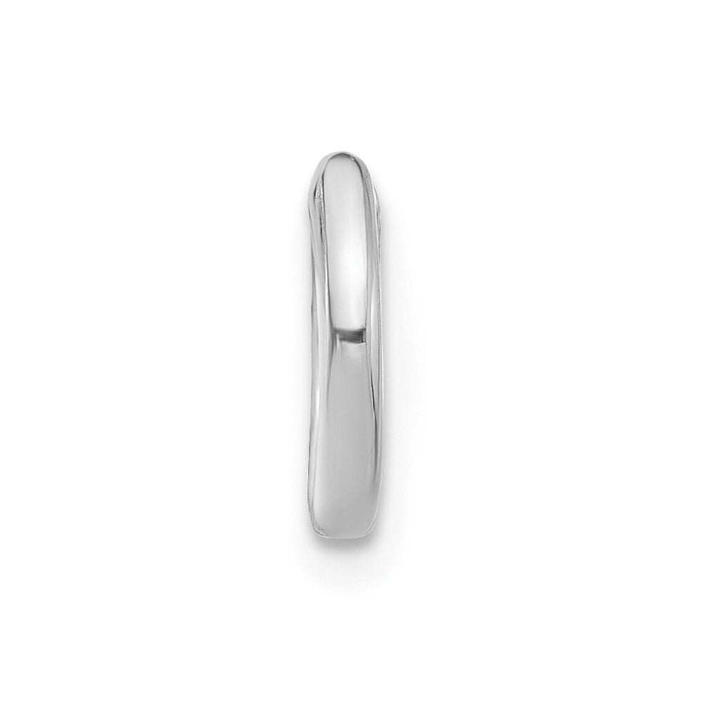 Single 14K White Gold Hinged Hoop Earring