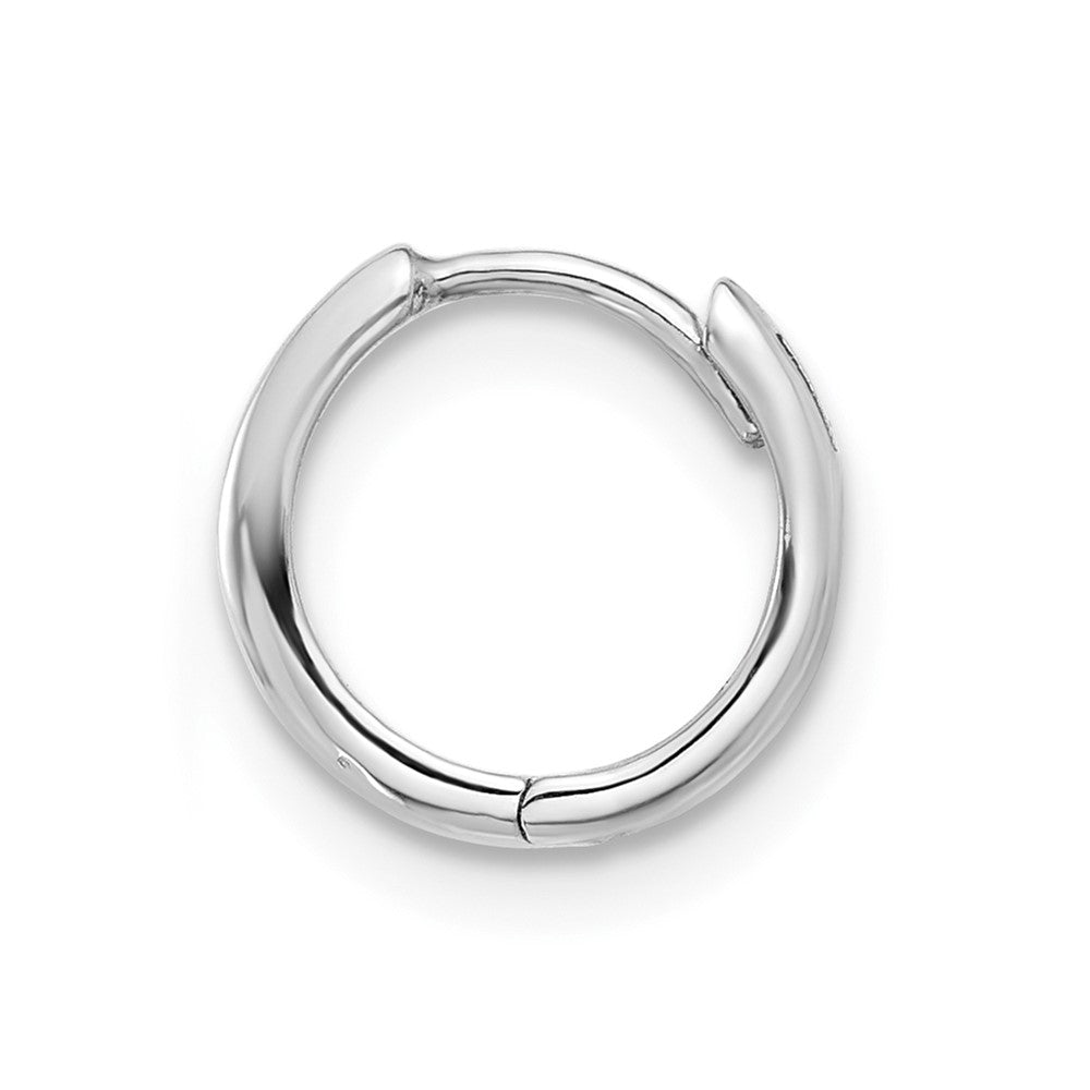 Single 14K White Gold Hinged Hoop Earring
