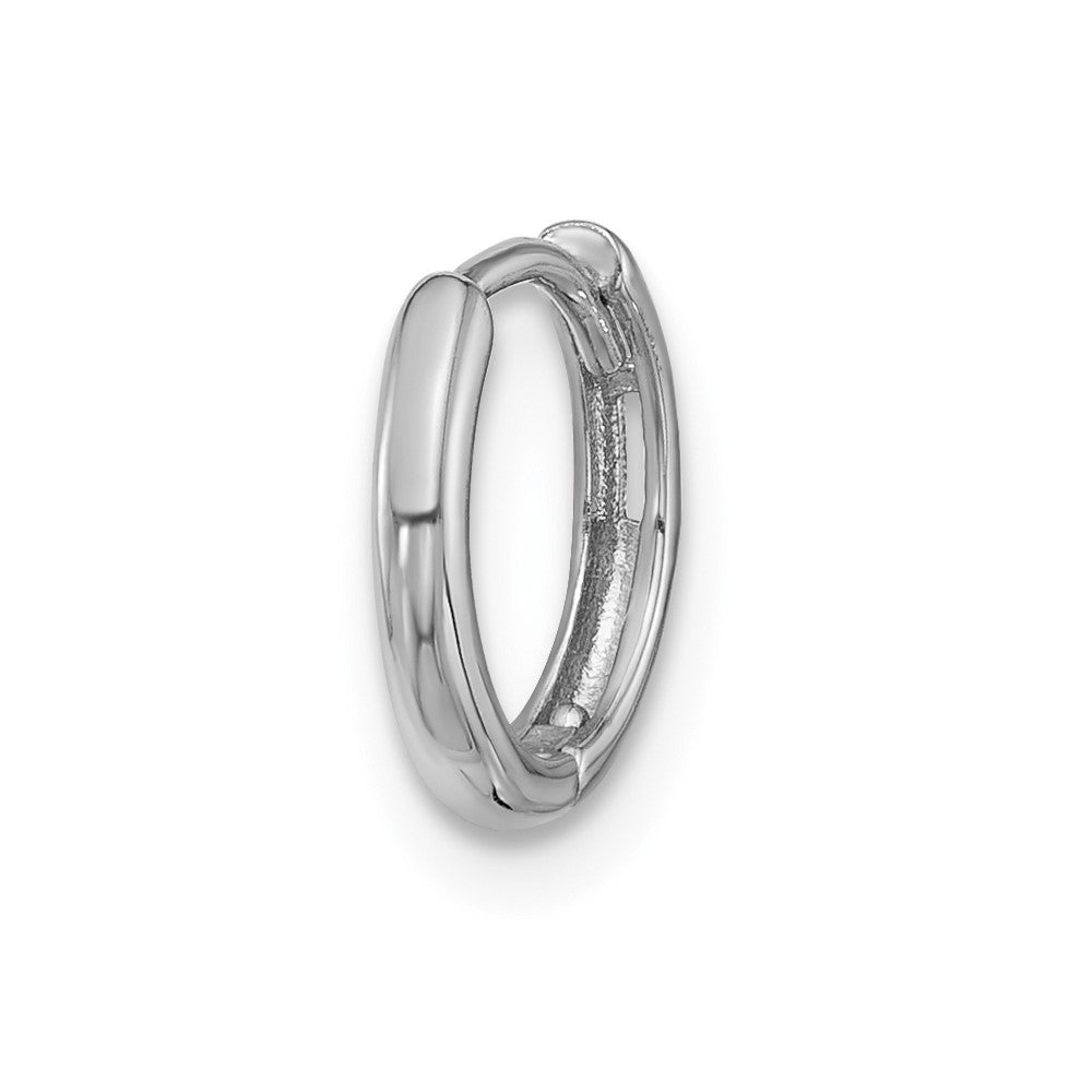 Single 14K White Gold Hinged Hoop Earring