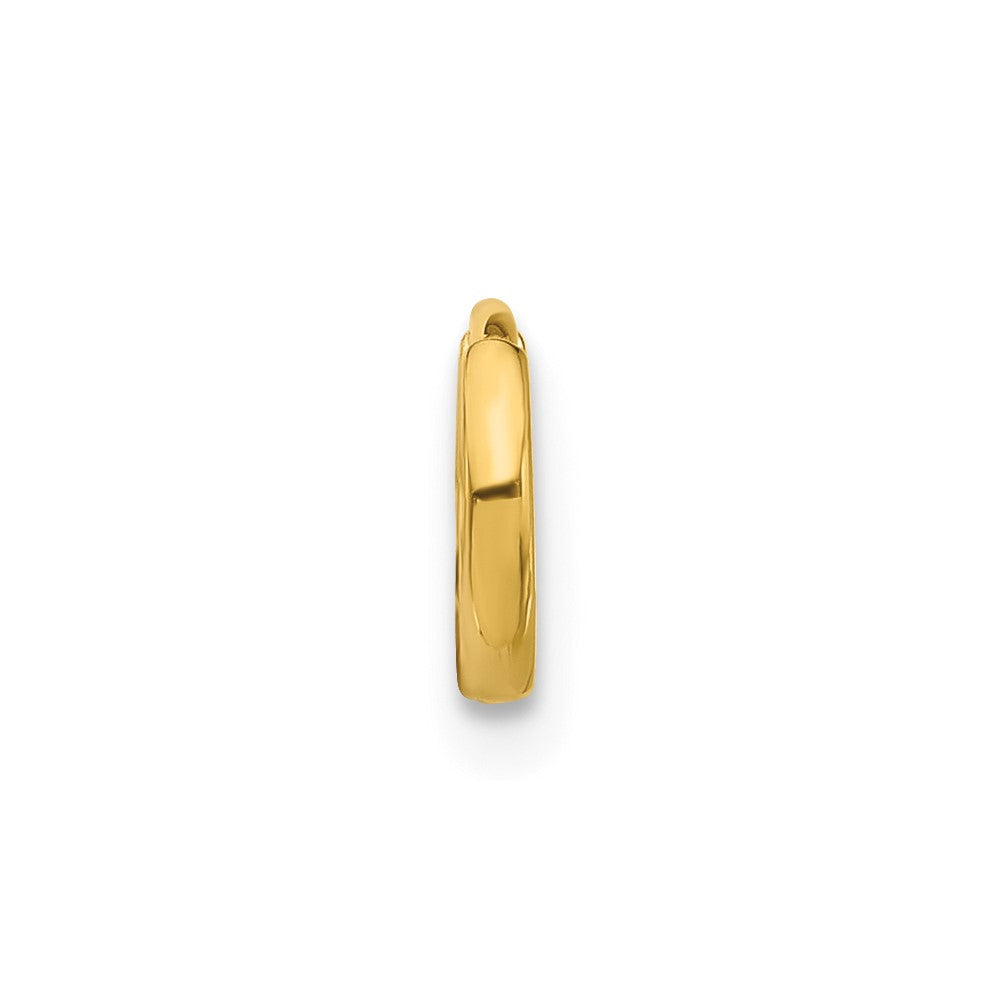 Single 14k Polished 1.45x7.5mm Hinged Huggie Hoop Earring
