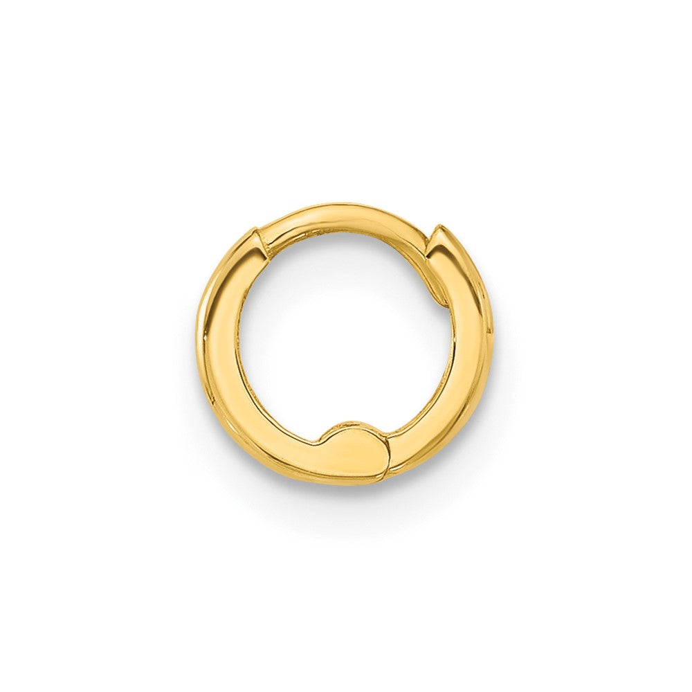 Single 14k Polished 1.45x7.5mm Hinged Huggie Hoop Earring