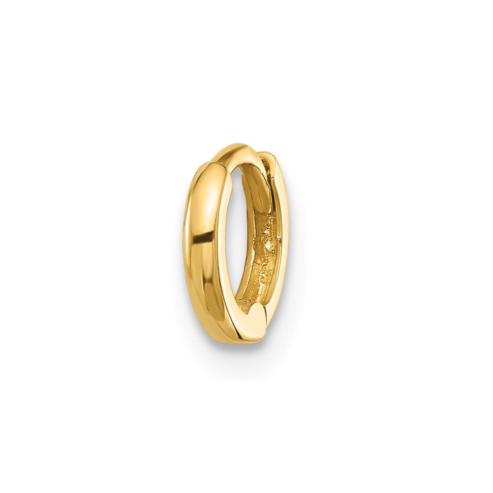 Single 14k Polished 1.45x7.5mm Hinged Huggie Hoop Earring