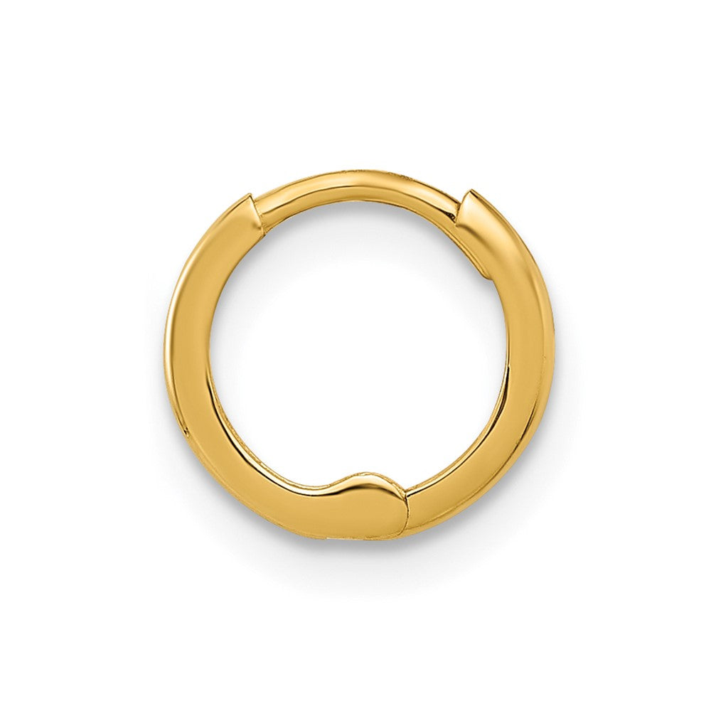 Single 14k Polished 1.45x10mm Hinged Huggie Hoop Earring