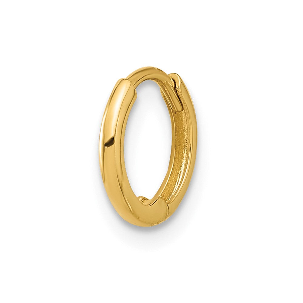 Single 14k Polished 1.45x10mm Hinged Huggie Hoop Earring