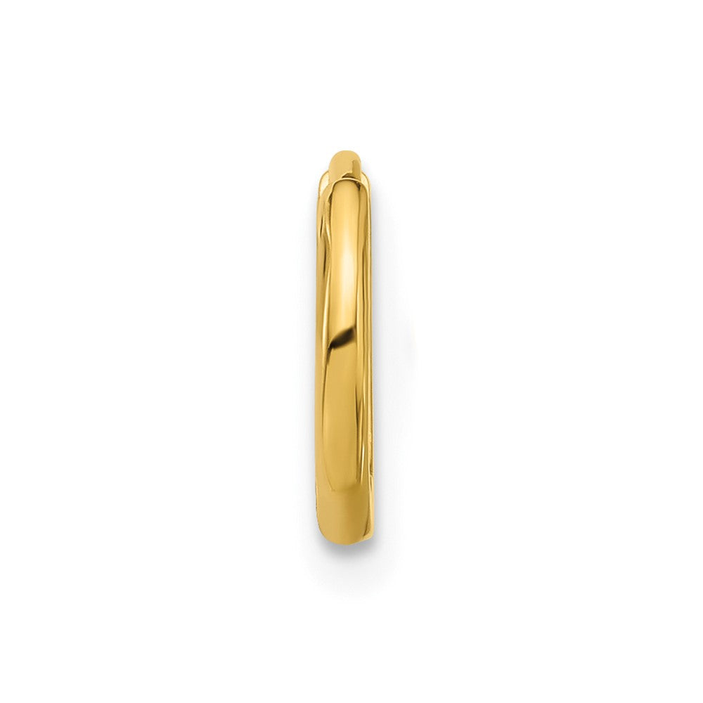 Single 14k Polished 1.45x11mm Hinged Huggie Hoop Earring