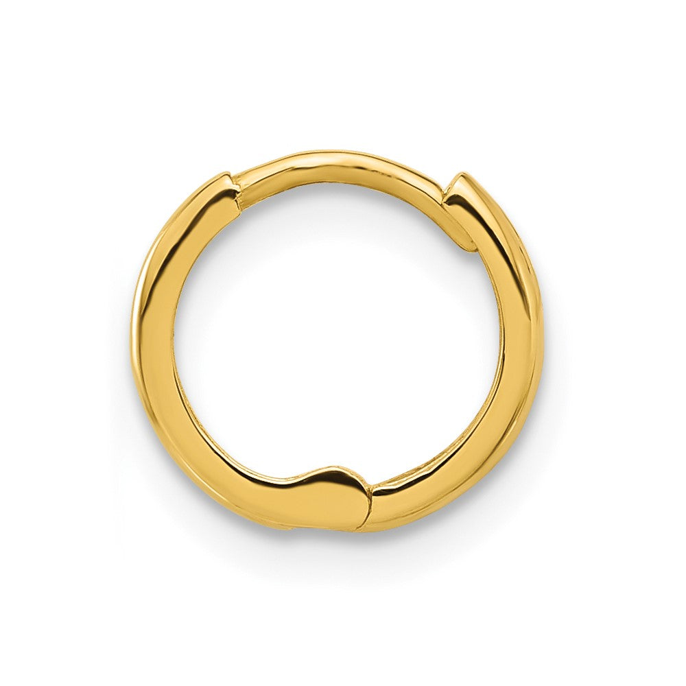 Single 14k Polished 1.45x11mm Hinged Huggie Hoop Earring