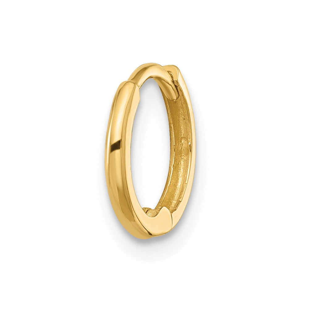 Single 14k Polished 1.45x11mm Hinged Huggie Hoop Earring