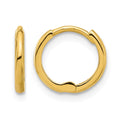 14k Polished 1.45x11mm Hinged Huggie Hoop Earrings