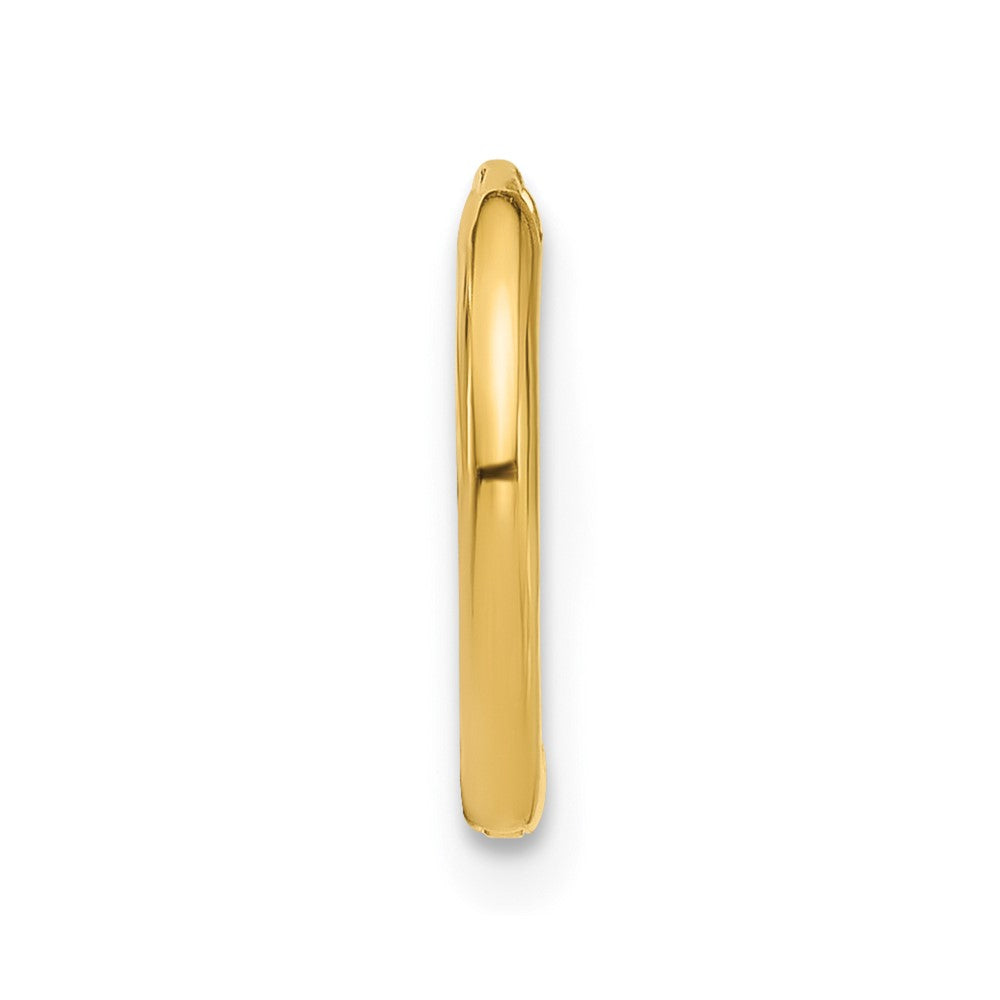 Single 14k Polished 1.45x13mm Hinged Huggie Hoop Earring