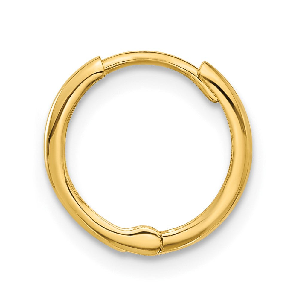 Single 14k Polished 1.45x13mm Hinged Huggie Hoop Earring