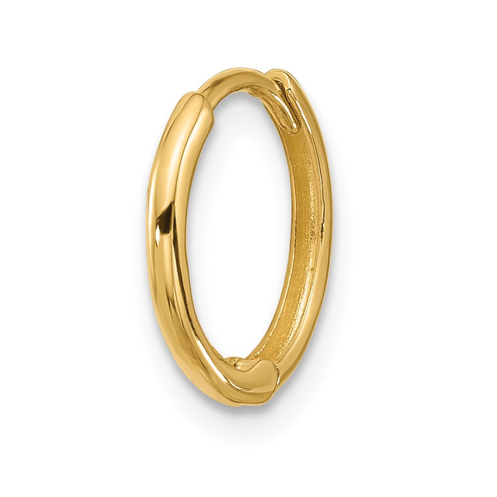 Single 14k Polished 1.45x13mm Hinged Huggie Hoop Earring