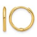 14k Polished 1.45x13mm Hinged Huggie Hoop Earrings