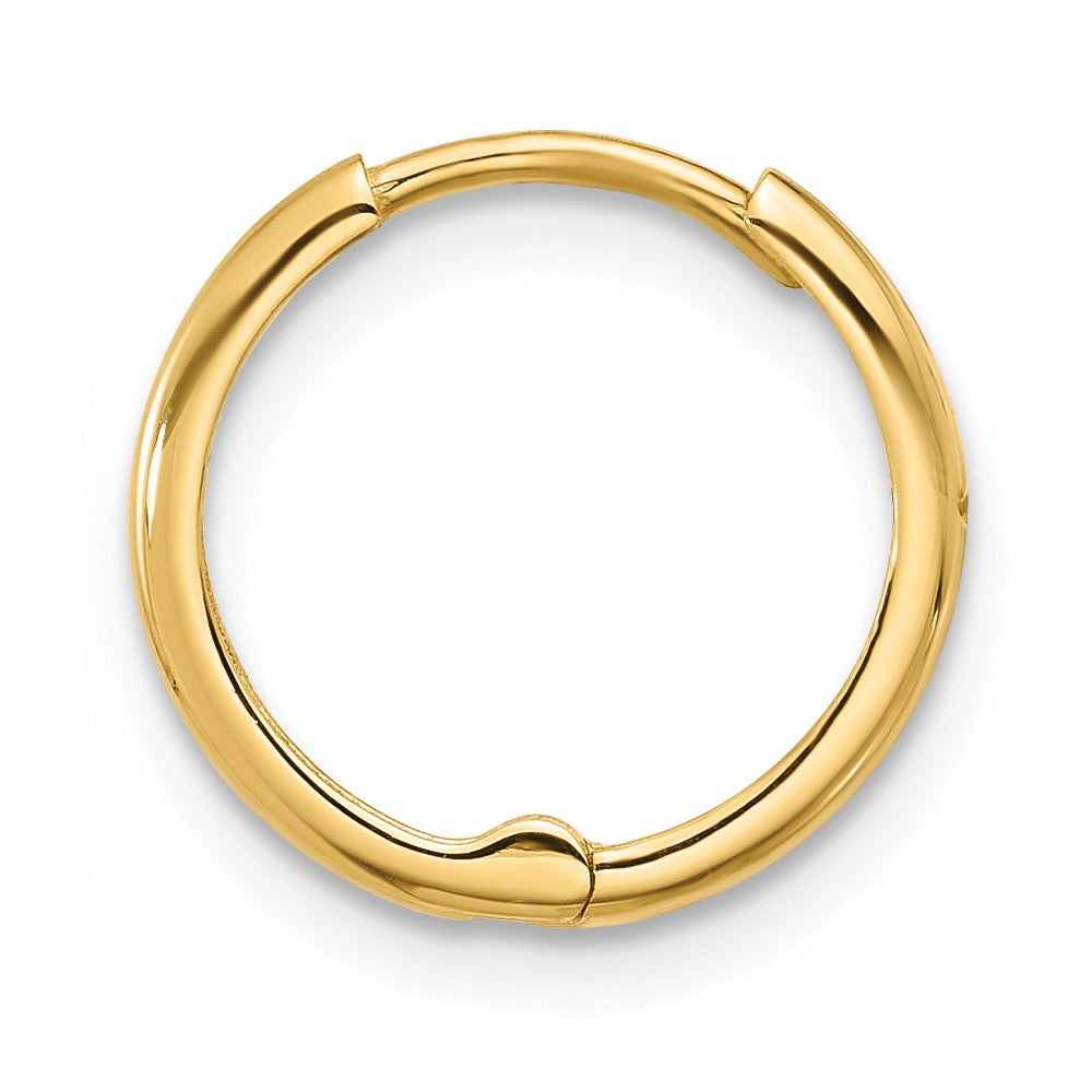 Single 14k Polished 1.45x14mm Hinged Huggie Hoop Earring