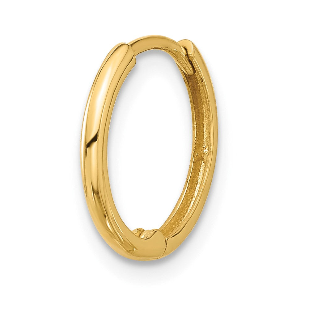 Single 14k Polished 1.45x14mm Hinged Huggie Hoop Earring