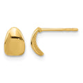 14K Polished Wavy Post Earrings