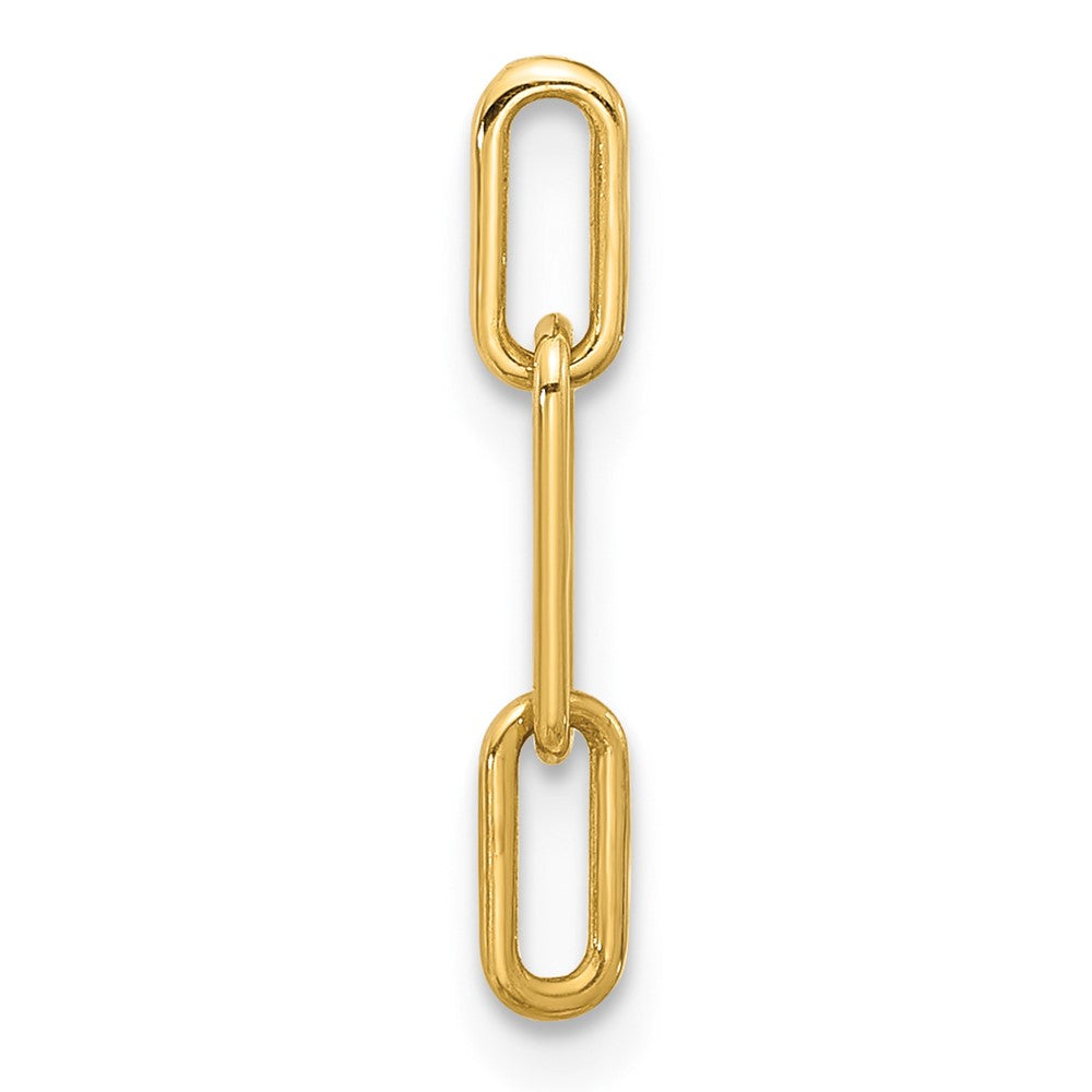Single 14K Polished Open Link Post Dangle Earring
