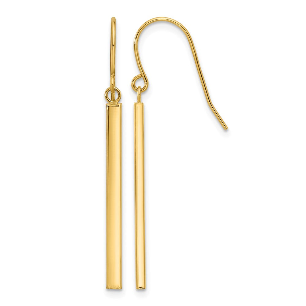 14K Bar Dangle Earrings