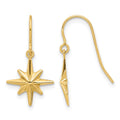 14K Dangle Star Earrings