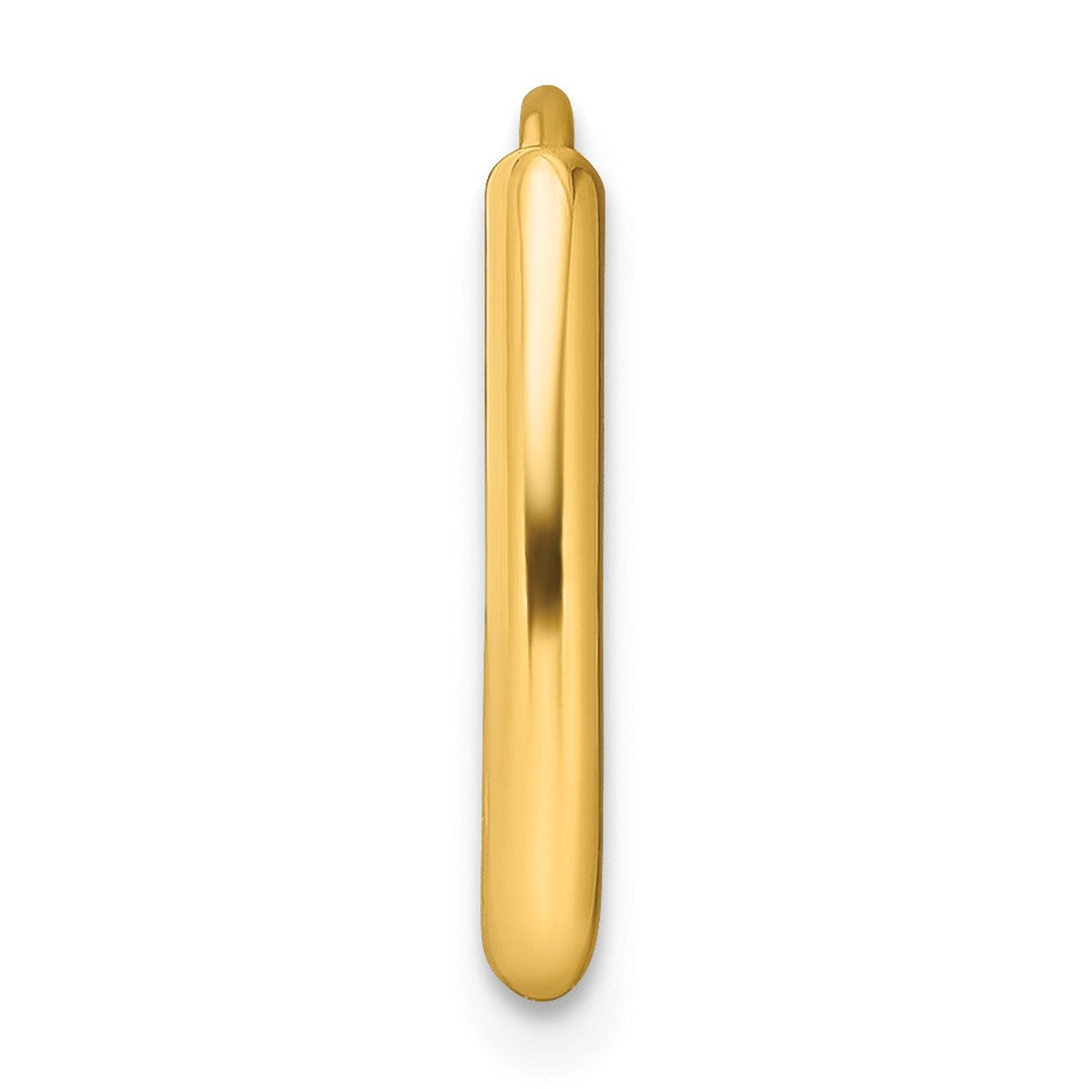 Single 14k Polished Oval Hinged Hoop Earring