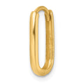 Single 14k Polished Oval Hinged Hoop Earring