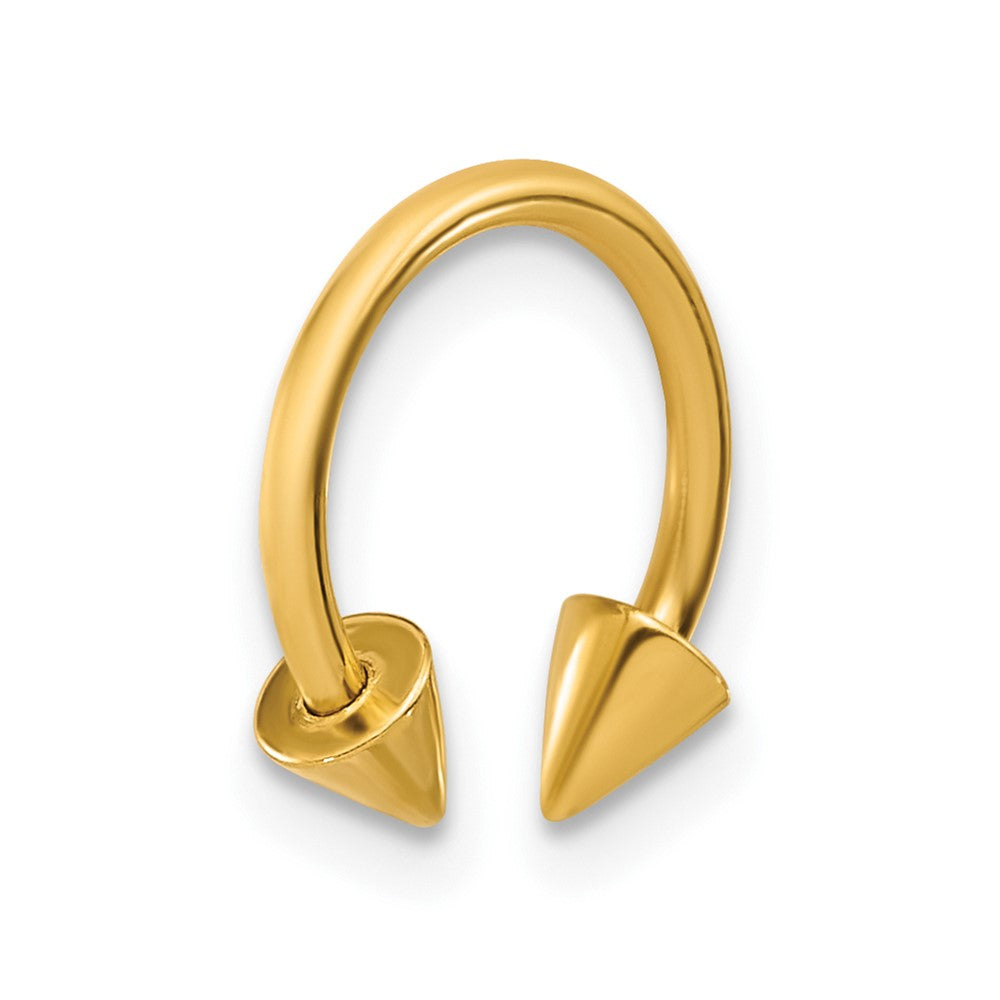 14k Polished 16 gauge Screw-Off End Pointed Single Ear Cuff