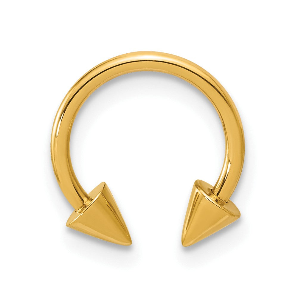 14k Polished 16 gauge Screw-Off End Pointed Single Ear Cuff