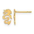 14k Polished Dragon Post Earrings