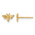14k Polished Bee Post Earrings