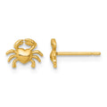14k Polished Crab Post Earrings