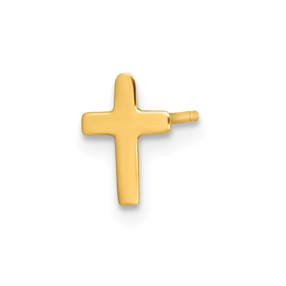 Single 14k Polished Cross Post Earring