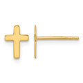 14k Polished Cross Post Earrings