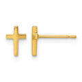 14k Polished Latin Cross Post Earrings