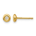 14k Polished CZ Earrings